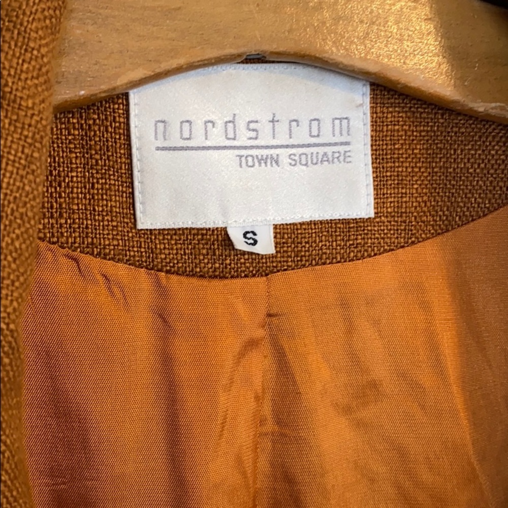 Vintage Brown Linen Oversized Blazer - Picture 5 of 6